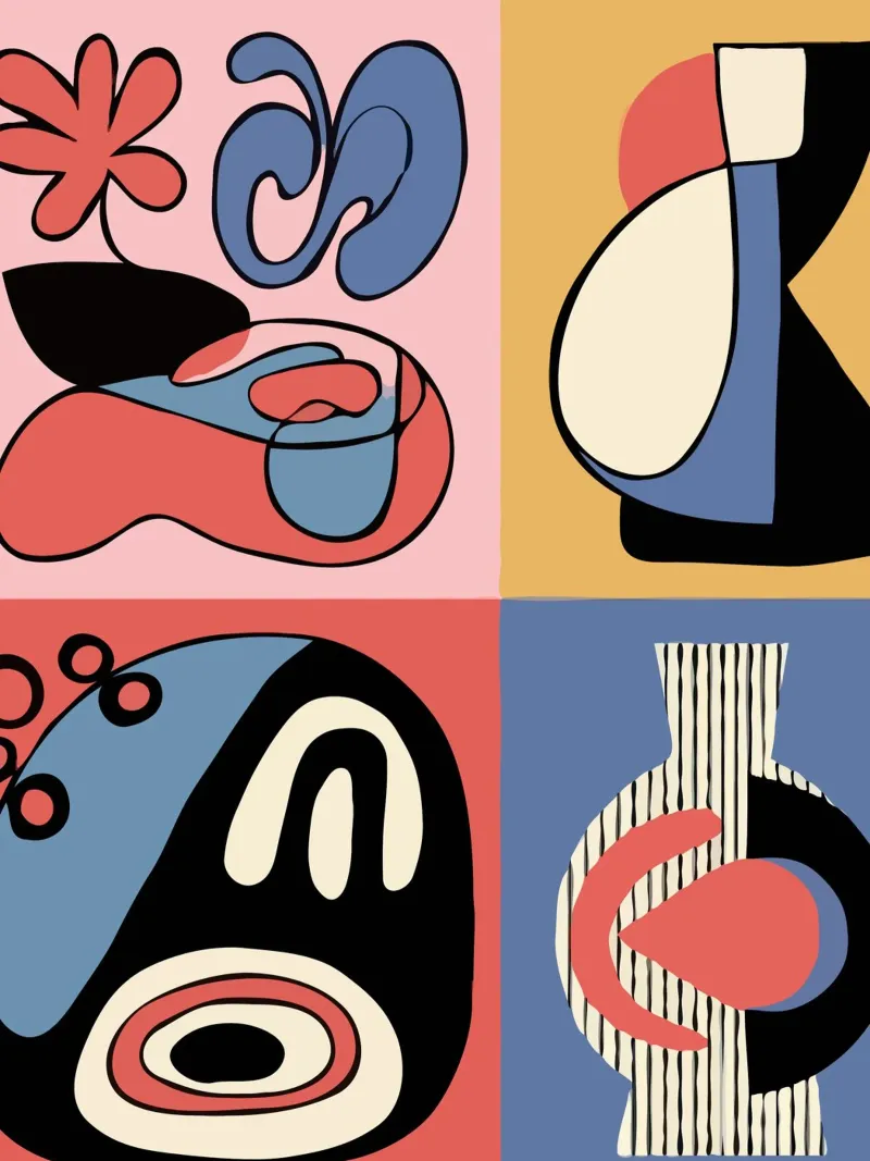 Vibrant abstract shapes and bold pellicola backlit da ramosashop