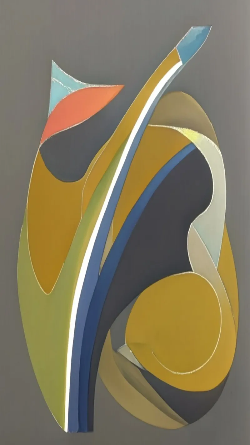 Un aereo nel cielo poster con telaio in alluminio da Abstract Art by LK