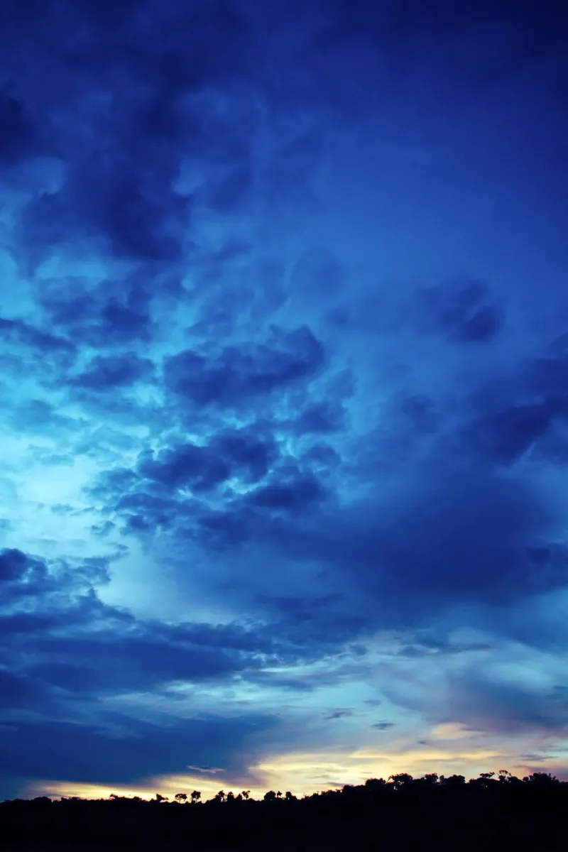 Blue Sunset poster with aluminum frame by adrianooliveiraphoto