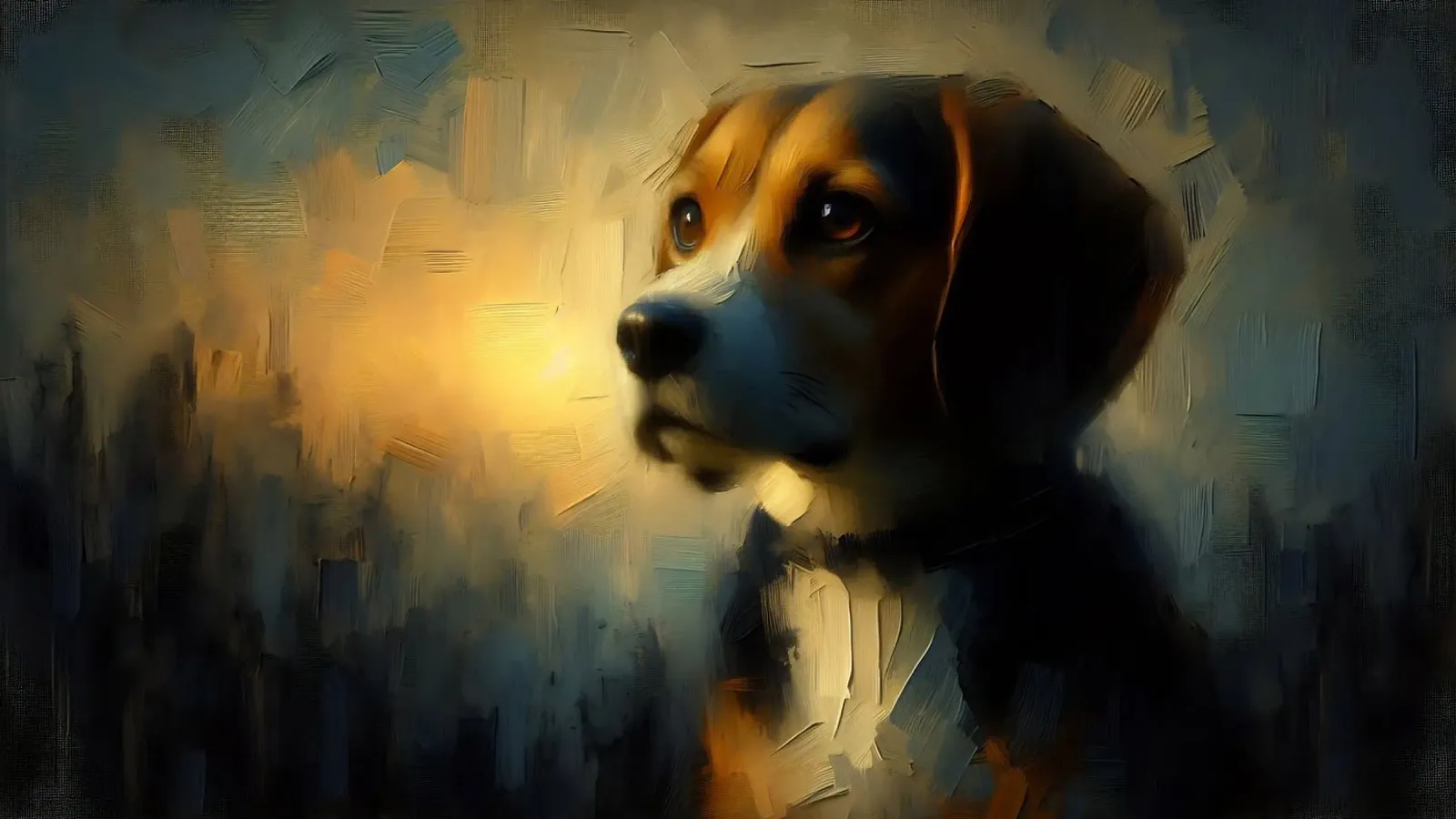 Beagle - Immagine animale pellicola backlit da hunde-katzen-tiere