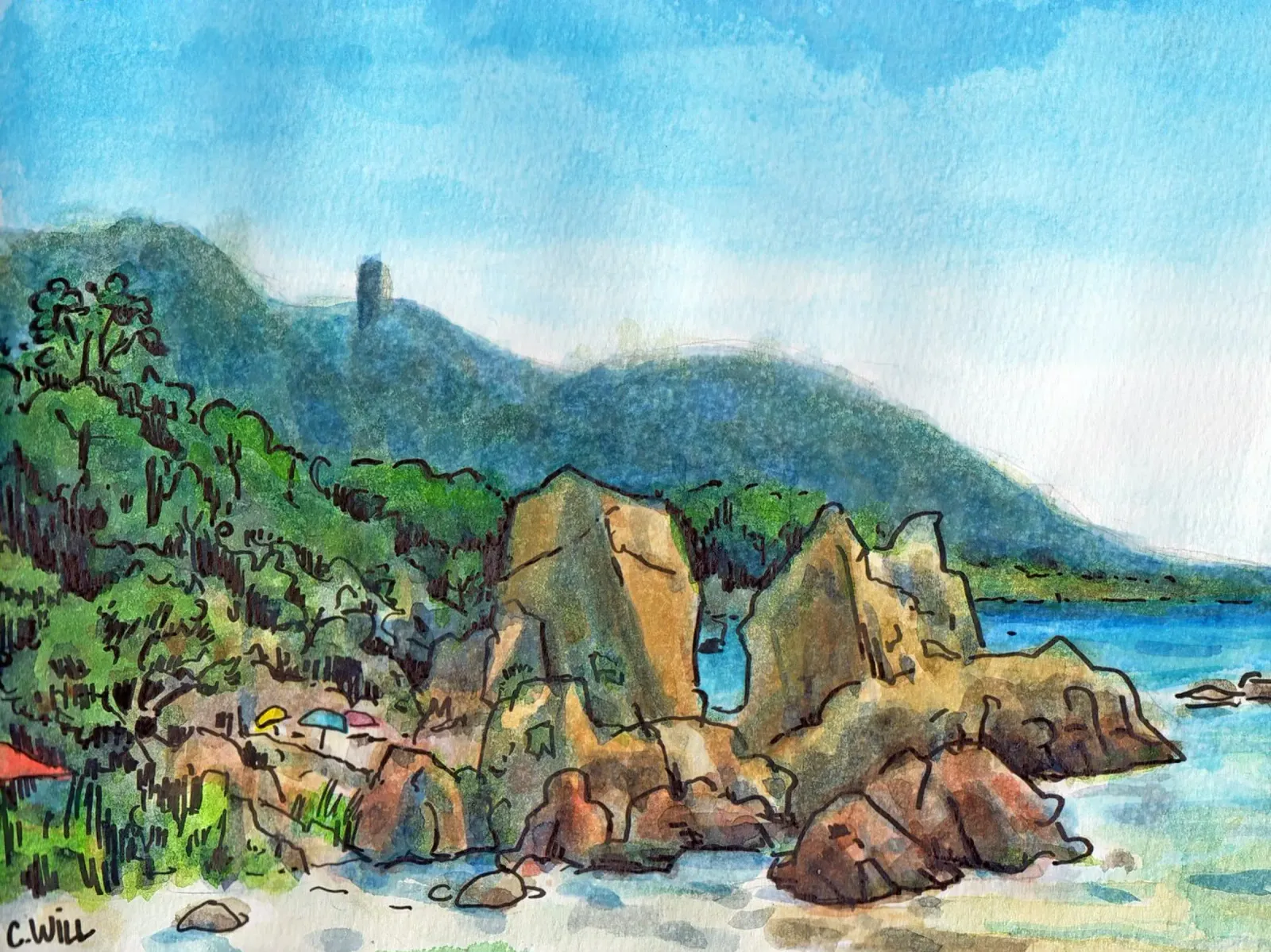 Rocce in Corsica plexiglass da C.WILL