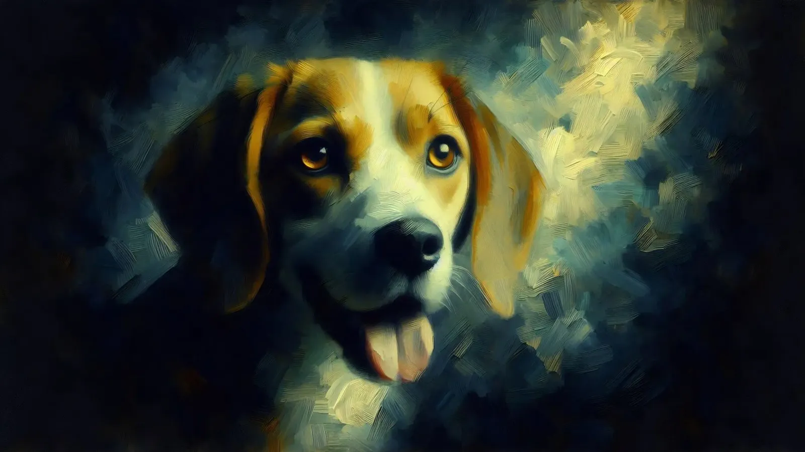 Beagle - Immagine animale pellicola backlit da hunde-katzen-tiere