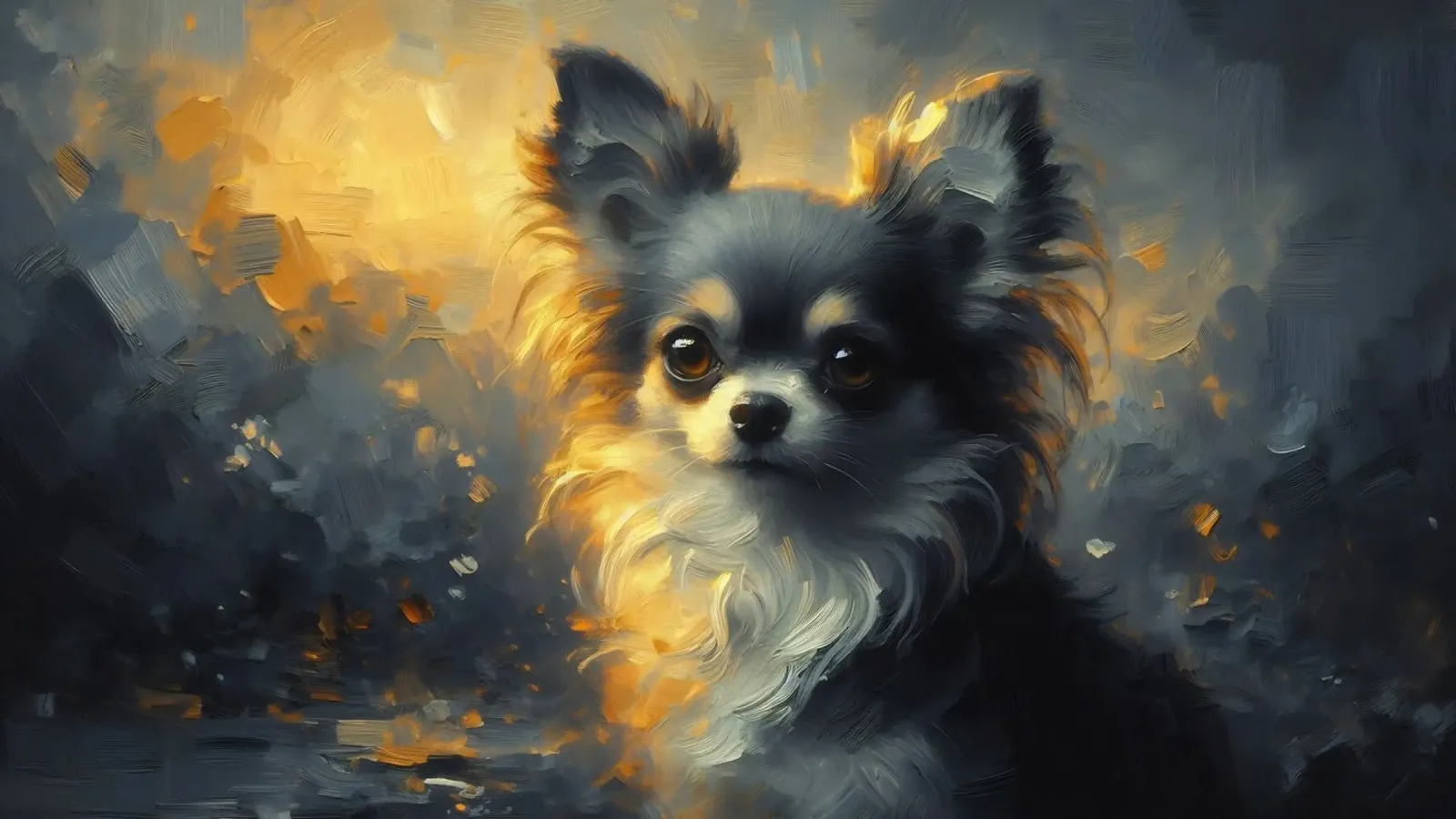 Chihuahua - Immagine animale pellicola backlit da hunde-katzen-tiere