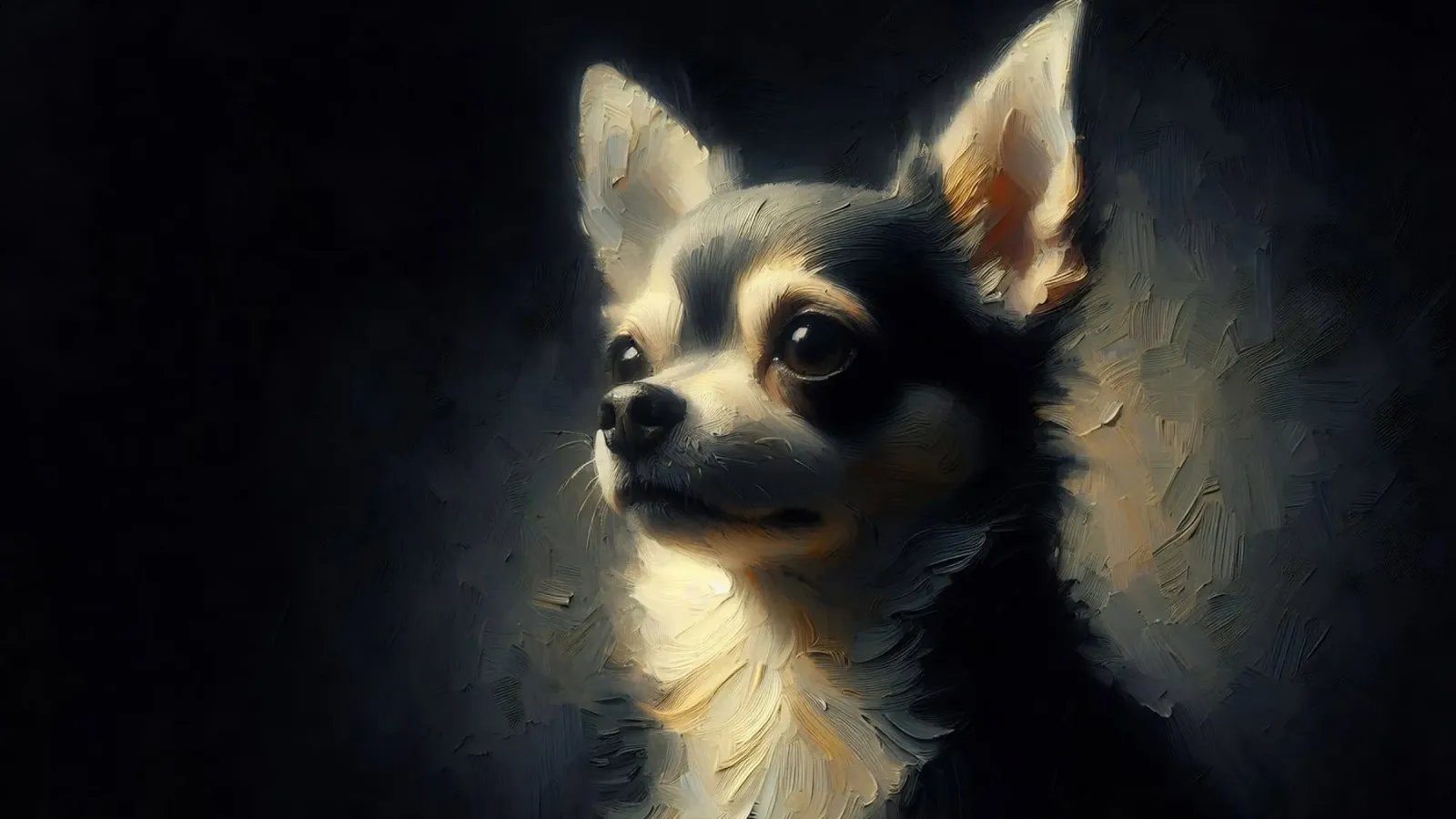 Chihuahua - Immagine animale pellicola backlit da hunde-katzen-tiere