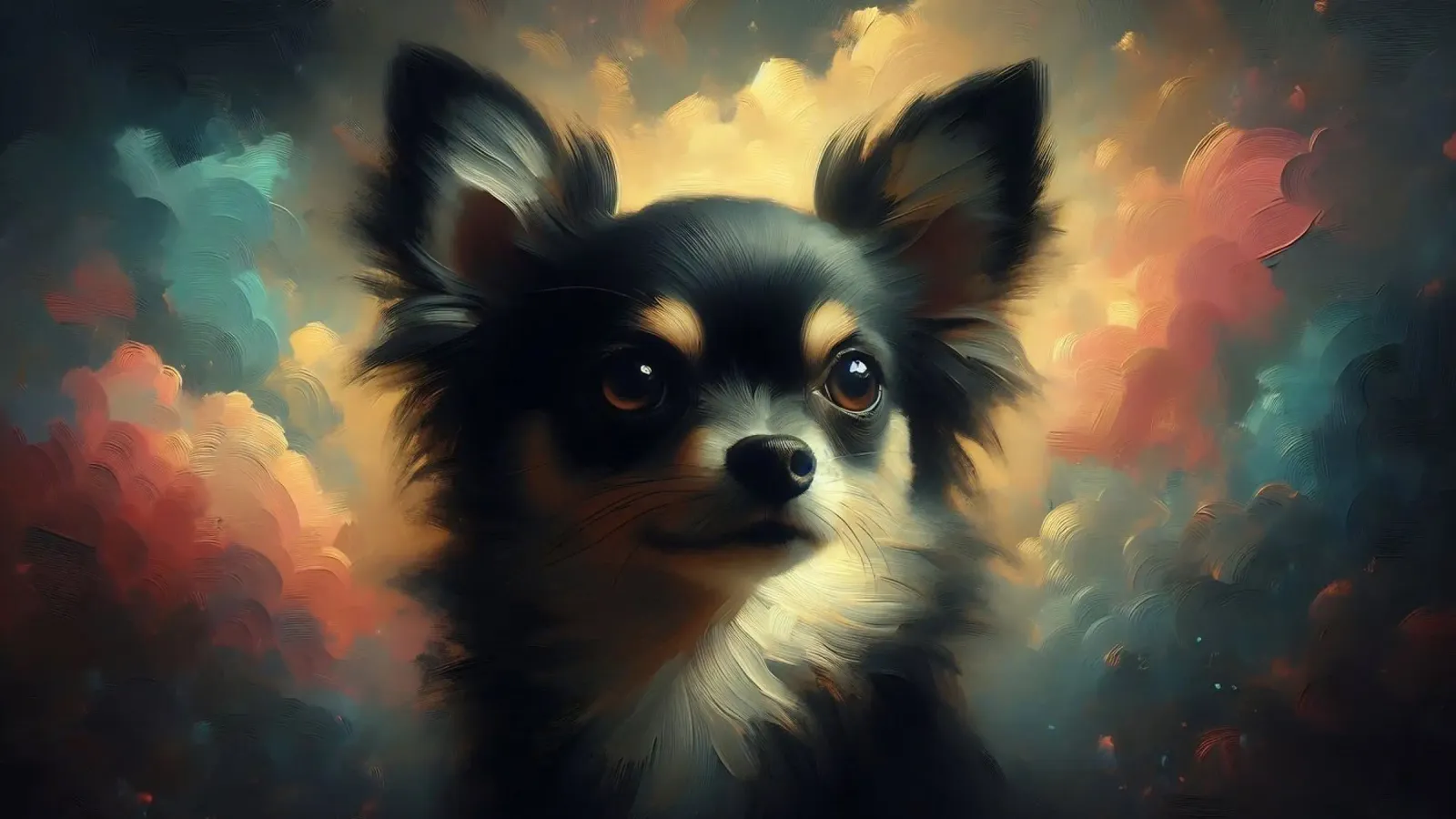 Chihuahua - Immagine animale pellicola backlit da hunde-katzen-tiere