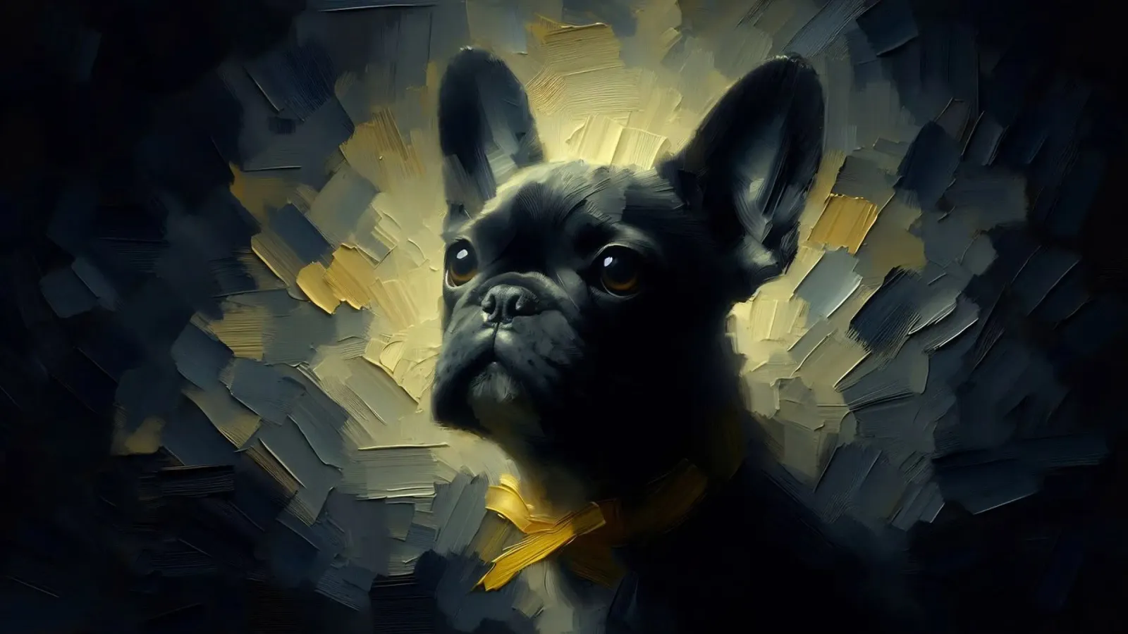 Bulldog francese - immagine animale pellicola backlit da hunde-katzen-tiere