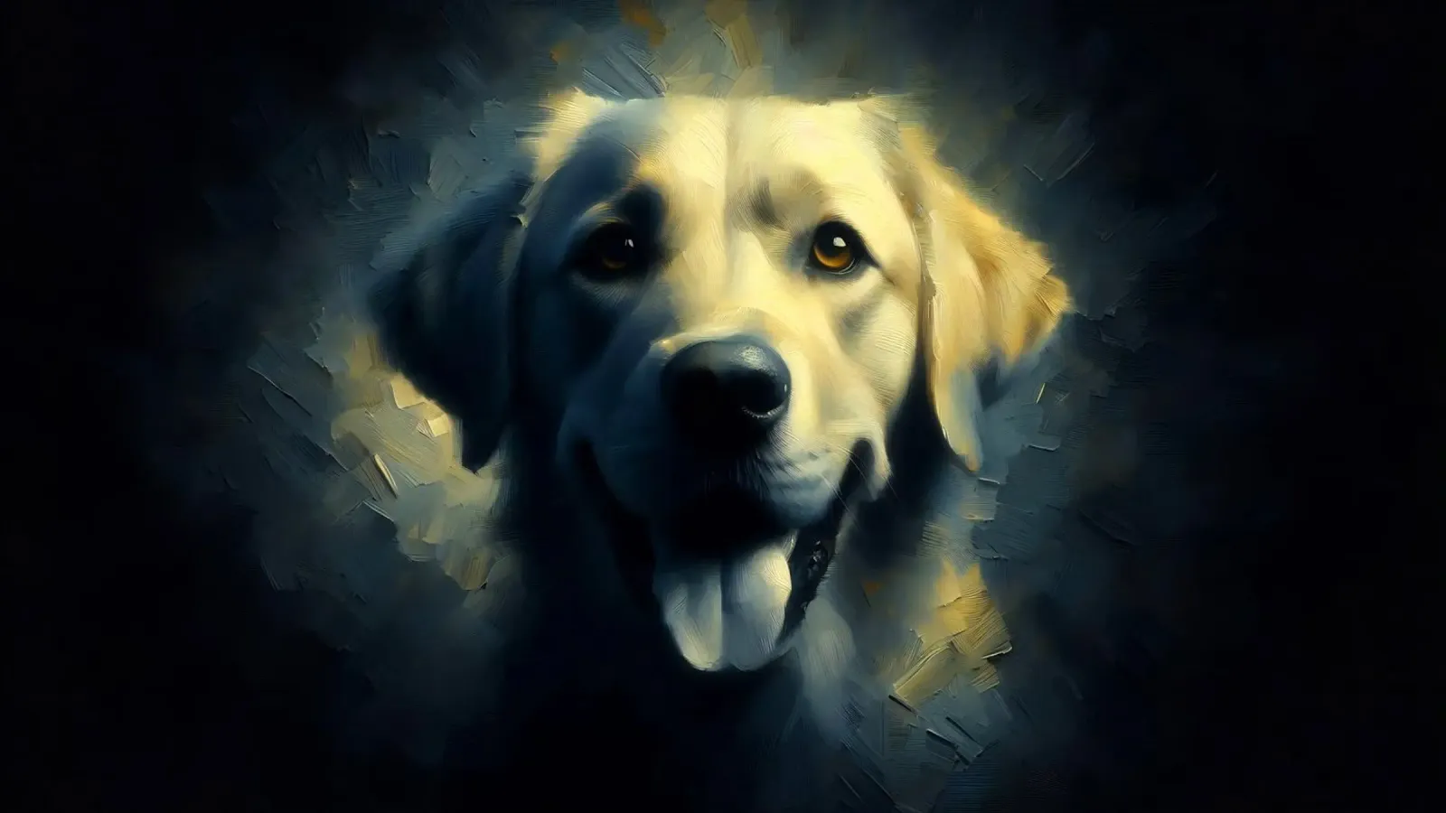Retriever - Immagine animale pellicola backlit da hunde-katzen-tiere