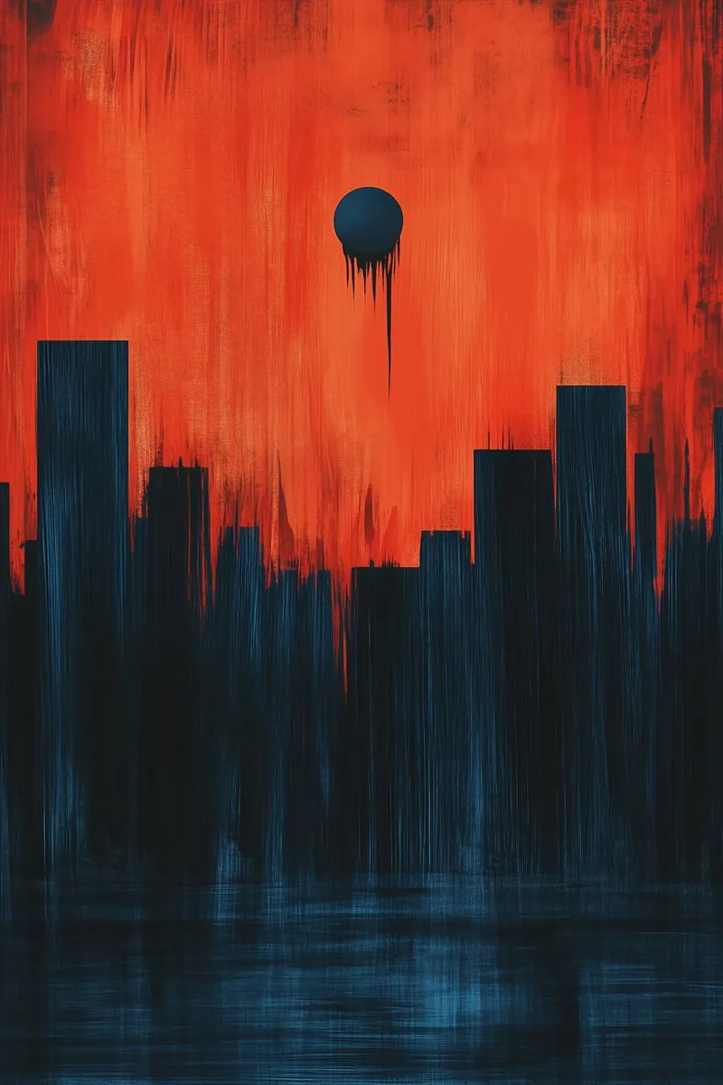 Crepuscolo che si scioglie poster con telaio in plastica da melipo-art