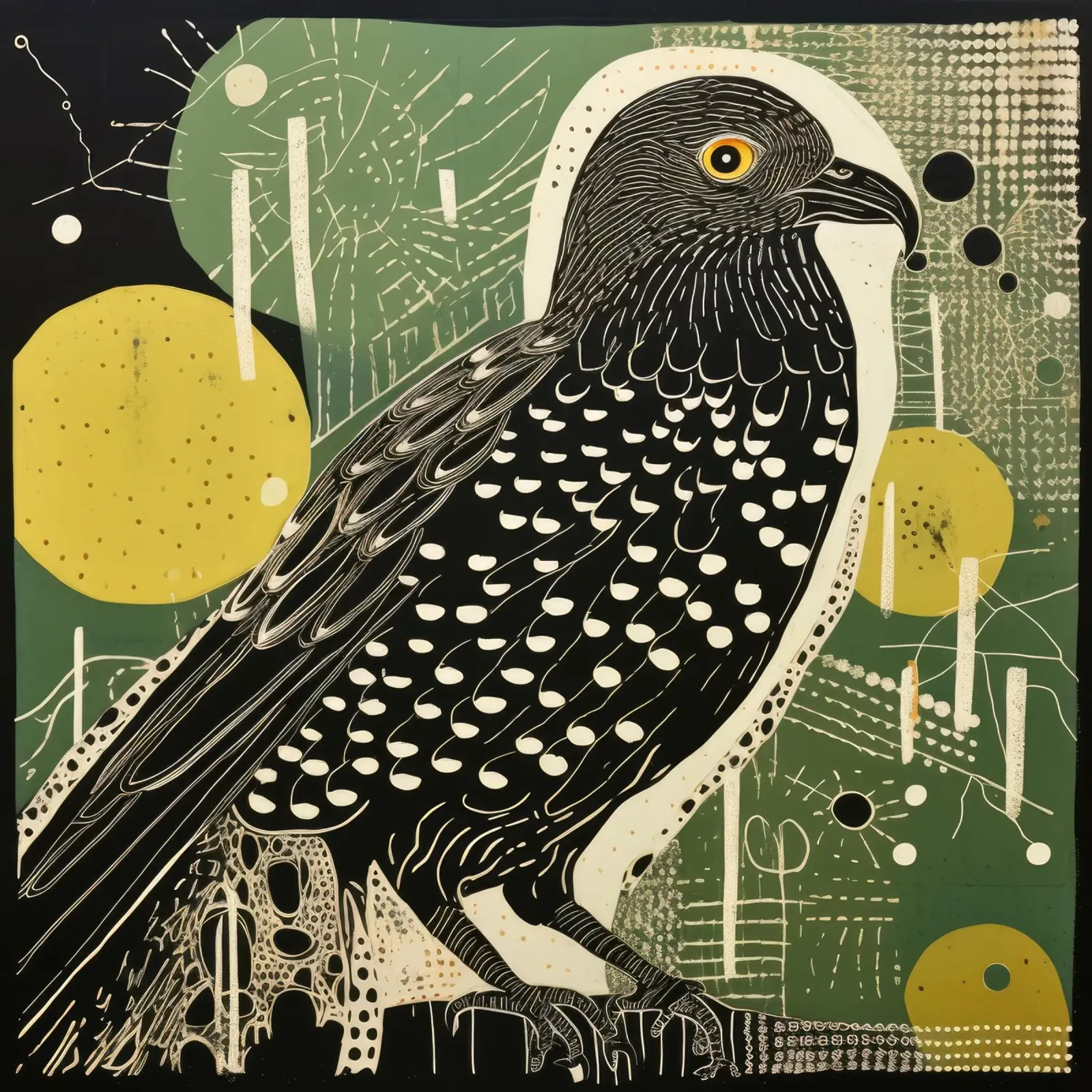Falco Verde 2 poster da Minimal Animal Art