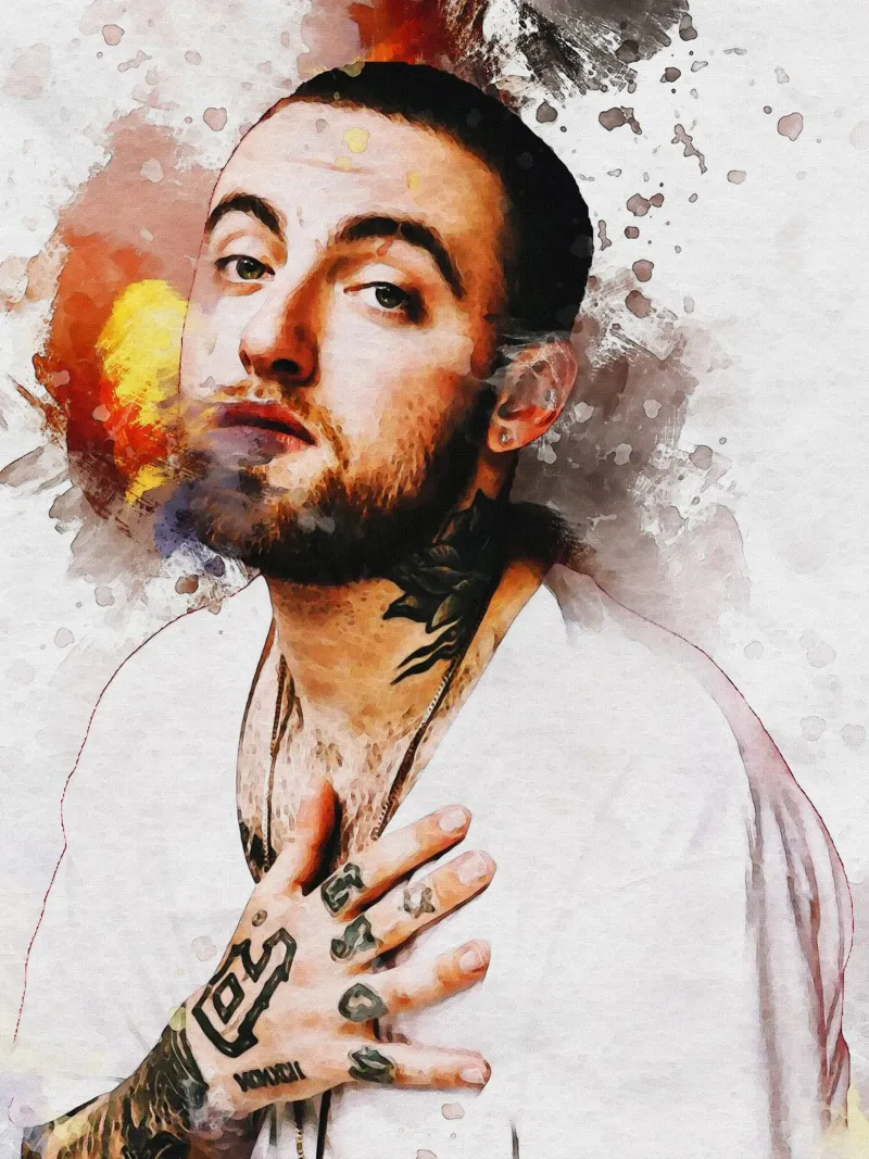 Ritratto di Mac Miller con sbaffo pellicola backlit da Gunawan Rb