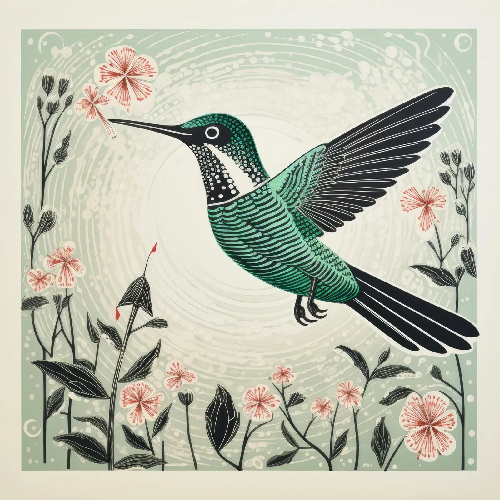 Colibrì verde 3 plexiglass da Minimal Animal Art