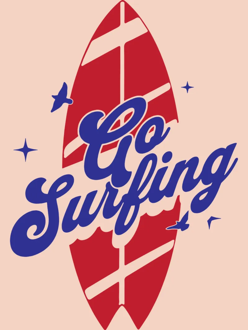 Ga surfen acryl van Gunawan Rb