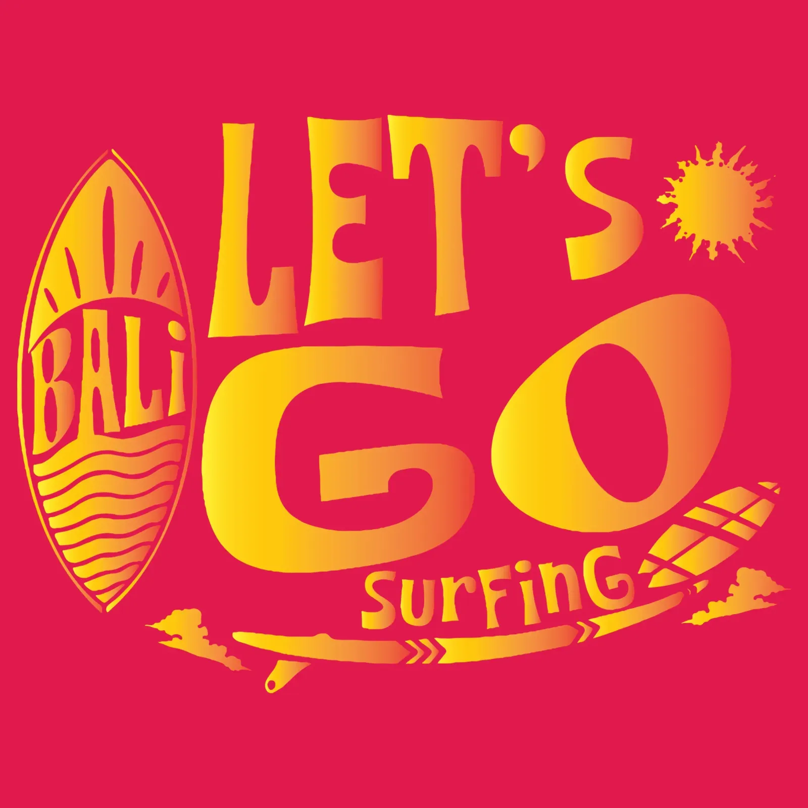 Let's Go Surfing canvas with Floater frame by Gunawan Rb