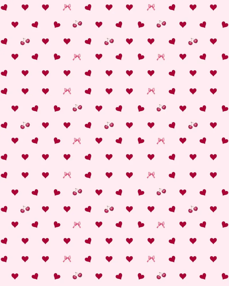 Dunkle Kirsche Rotes Herz Liebe Rosa Schleifen Coquette Valentines Kunst Poster mit Kunststoffrahmen von Gentle Echoes Art