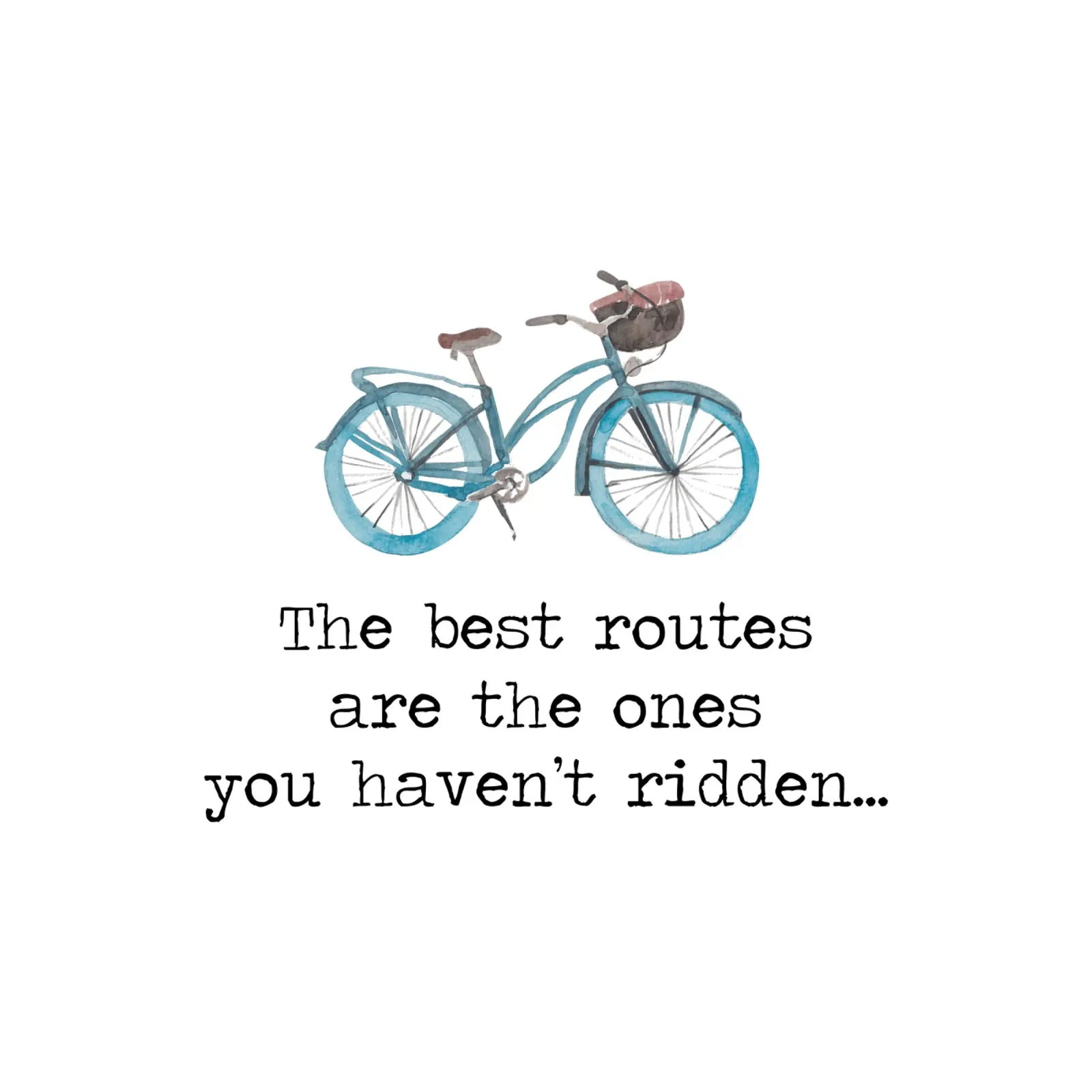 Las mejores rutas son las que no has recorrido en bicicleta cita lienzo con Marco flotante de Summer Soul Co. - Quotes