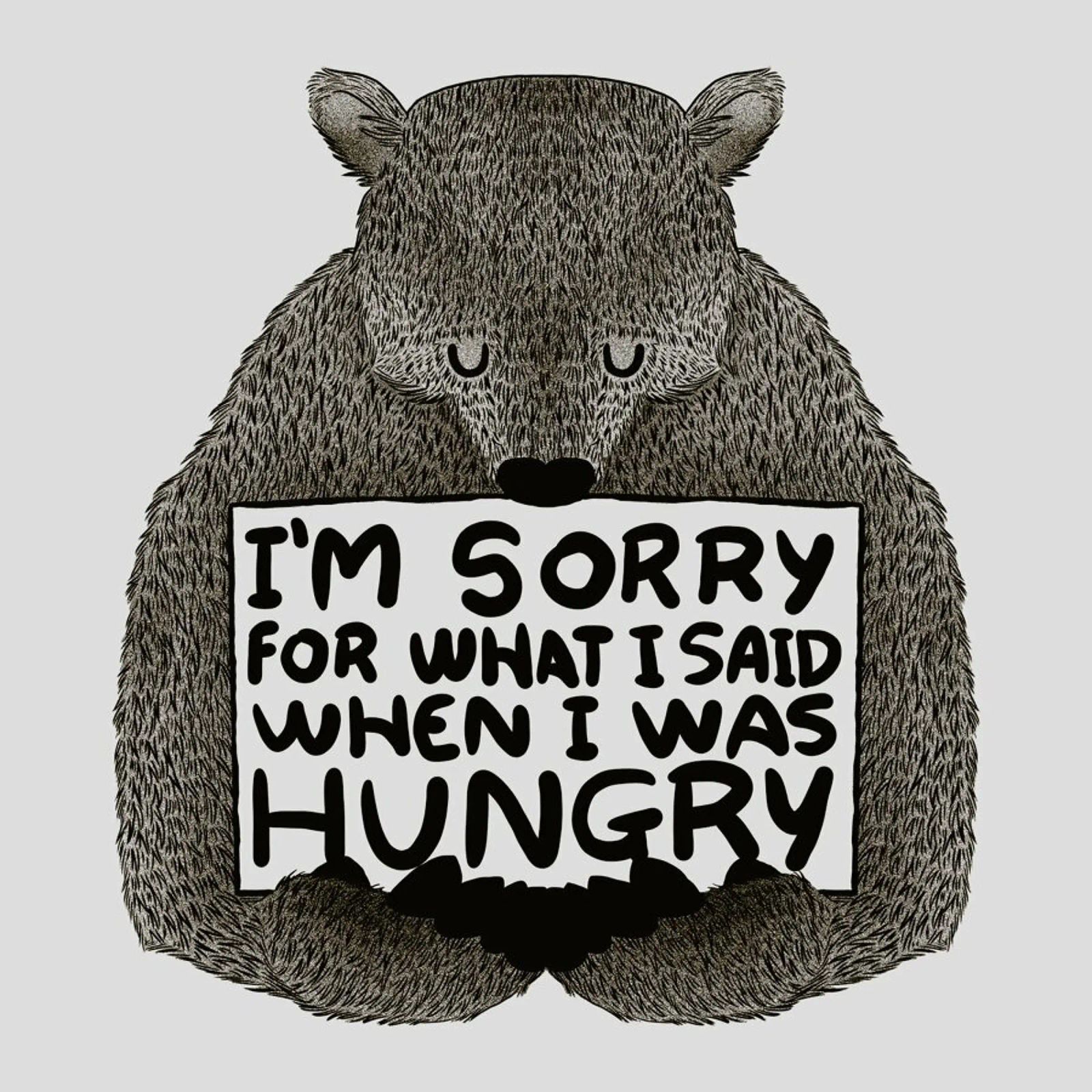 I'm Sorry For What I Said When I Was Hungry alluminio dibond da Tobe Fonseca