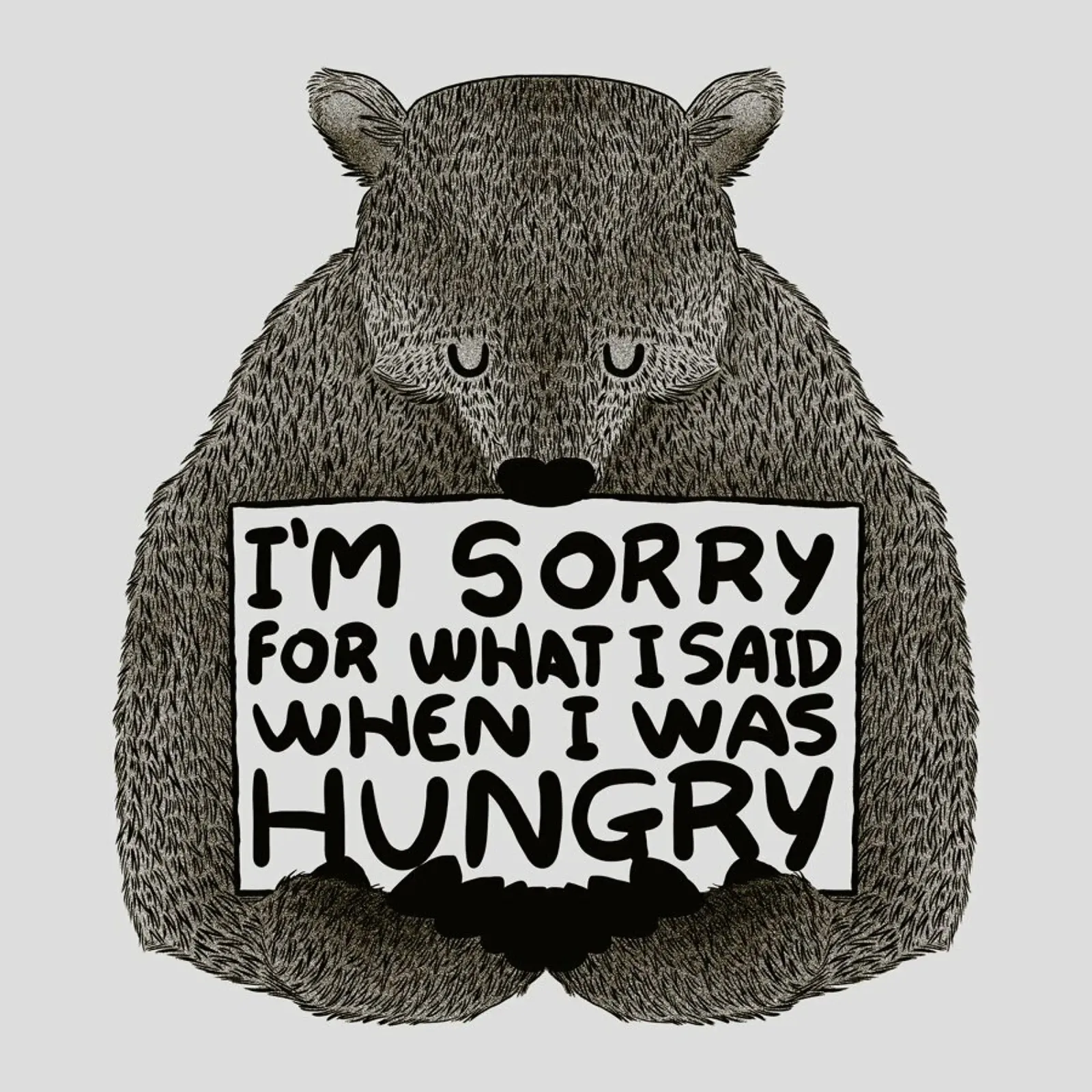 I'm Sorry For What I Said When I Was Hungry carta hahnemühle da Tobe Fonseca