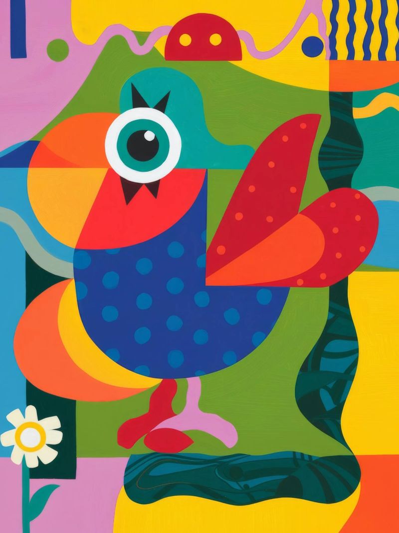 Geometric Aviary poster by Monarco Virtuoso