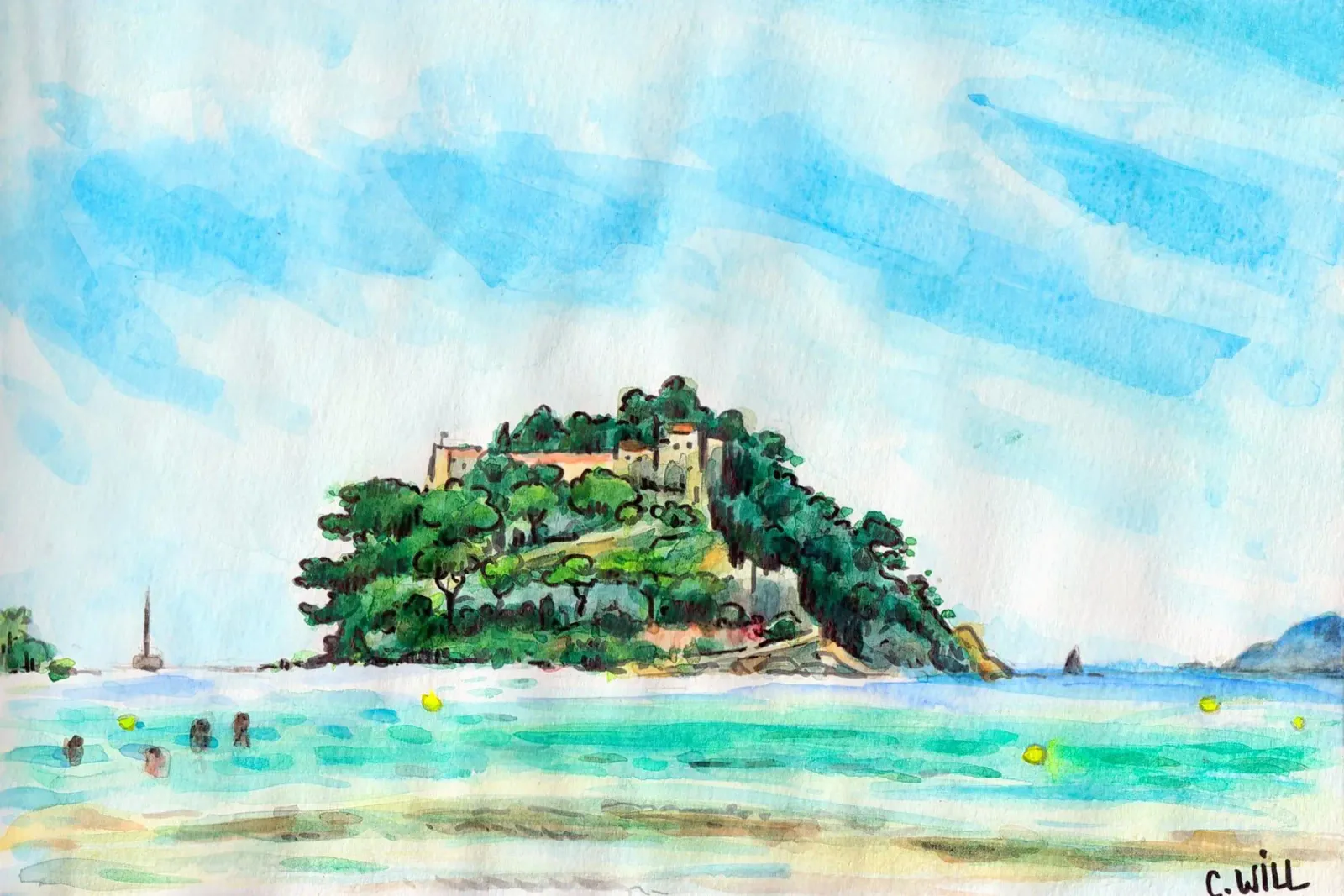Fort de Brégançon tela da C.WILL