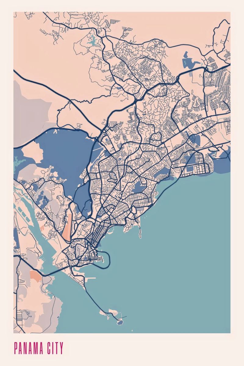 Ciudad de Panamá - El puente entre los continentes poster de MOOODZART