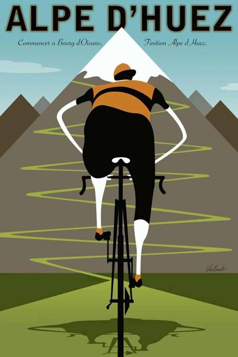 Alpe d'Huez carta hahnemühle da Michael Valenti