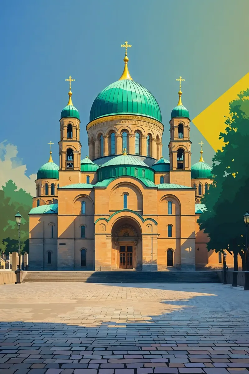 Modern Minimalism of St. Sophia poster da AlbertKlee