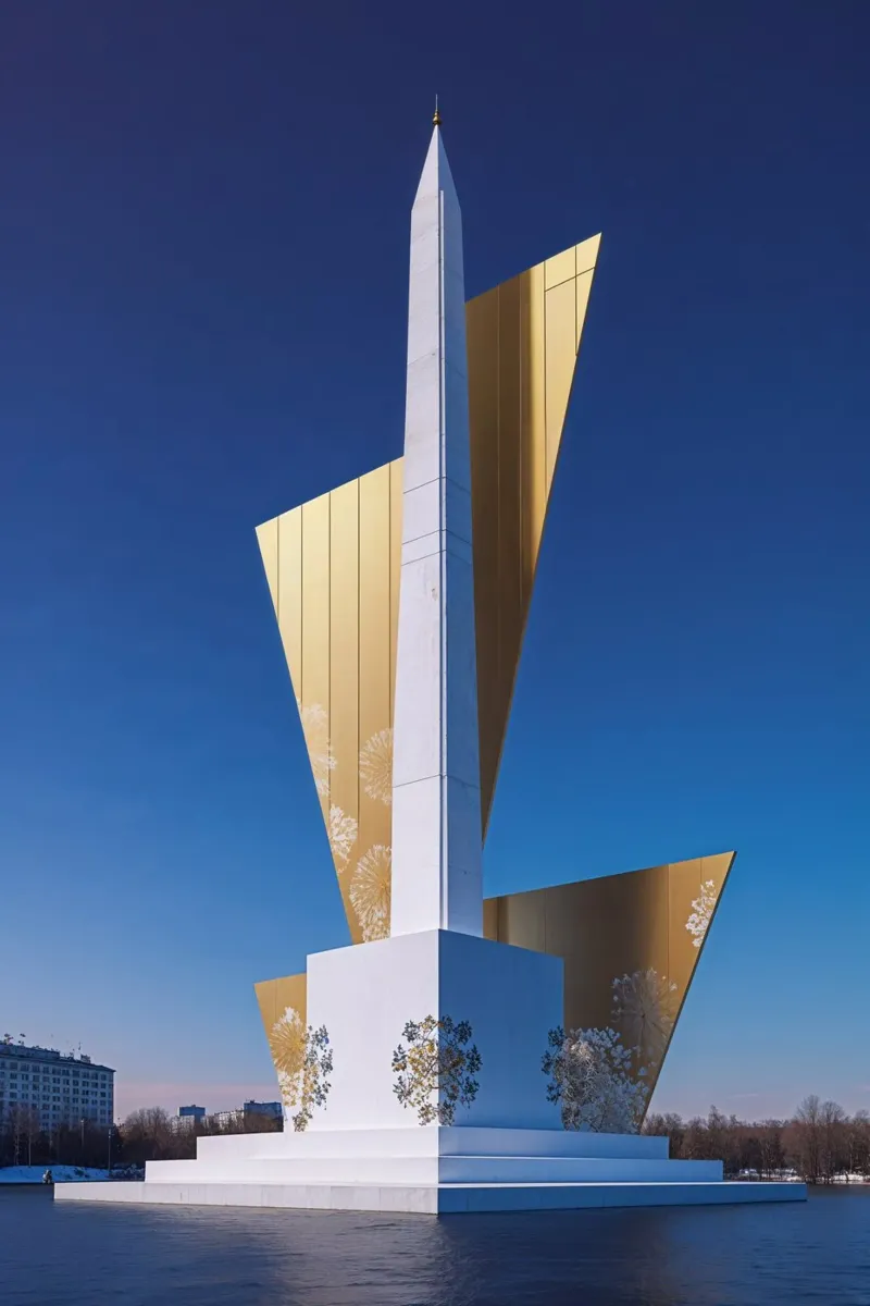 Kyiv Independence Monument in Modern Style poster da AlbertKlee