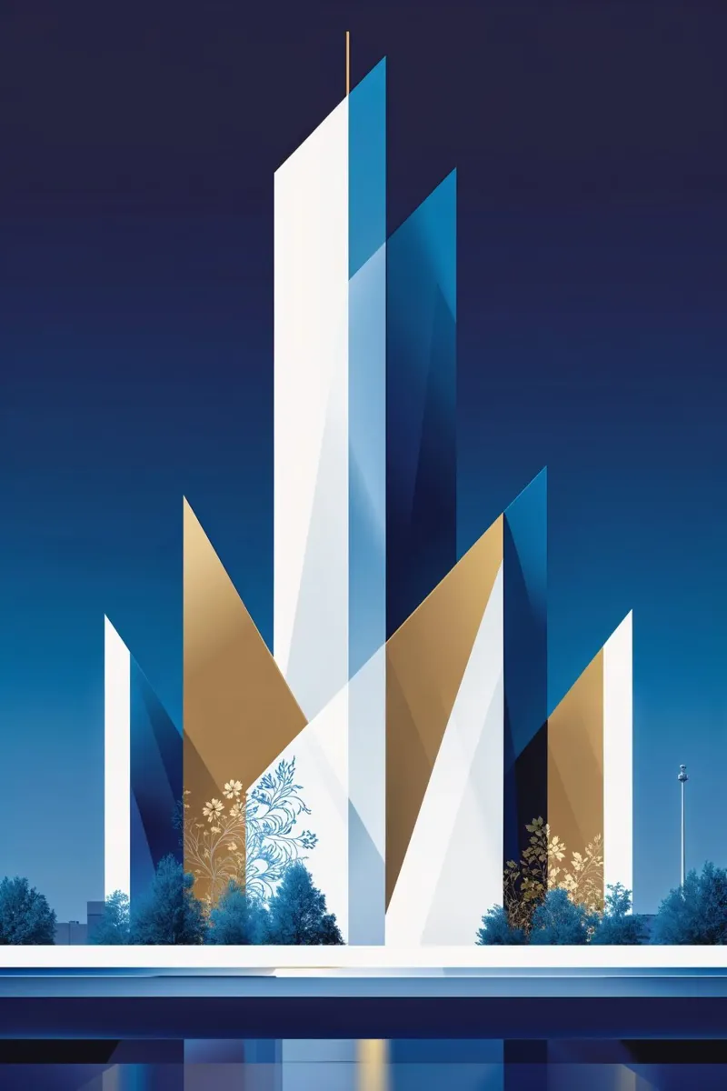 Kyiv's Independence Monument in Abstract Art poster da AlbertKlee