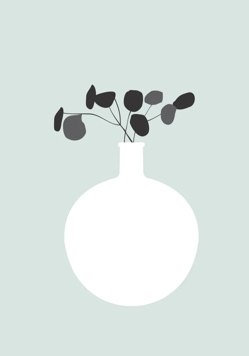 White Vase poster da KHouse Studio