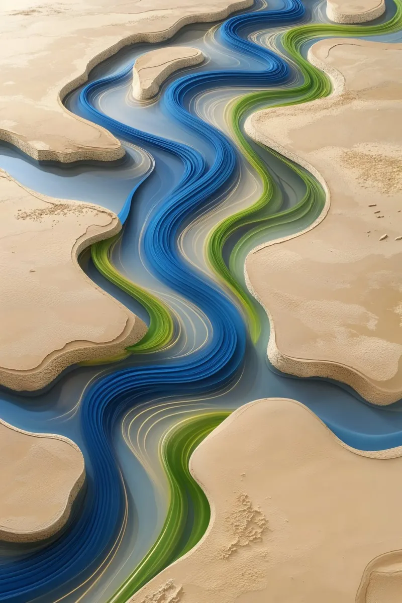 Flow of Euphrates: Art of Nature's Vitality carta hahnemühle da AlbertKlee