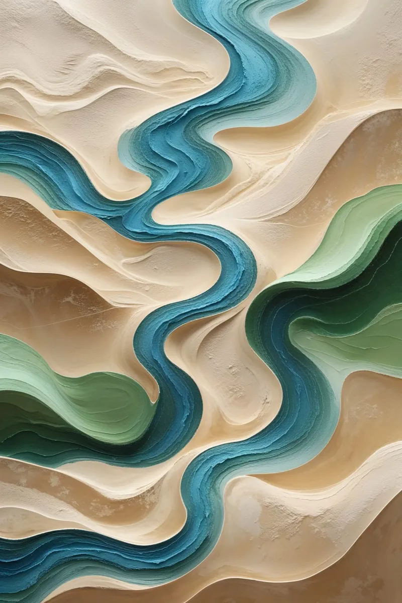 Abstract Paths of the Euphrates River carta hahnemühle da AlbertKlee