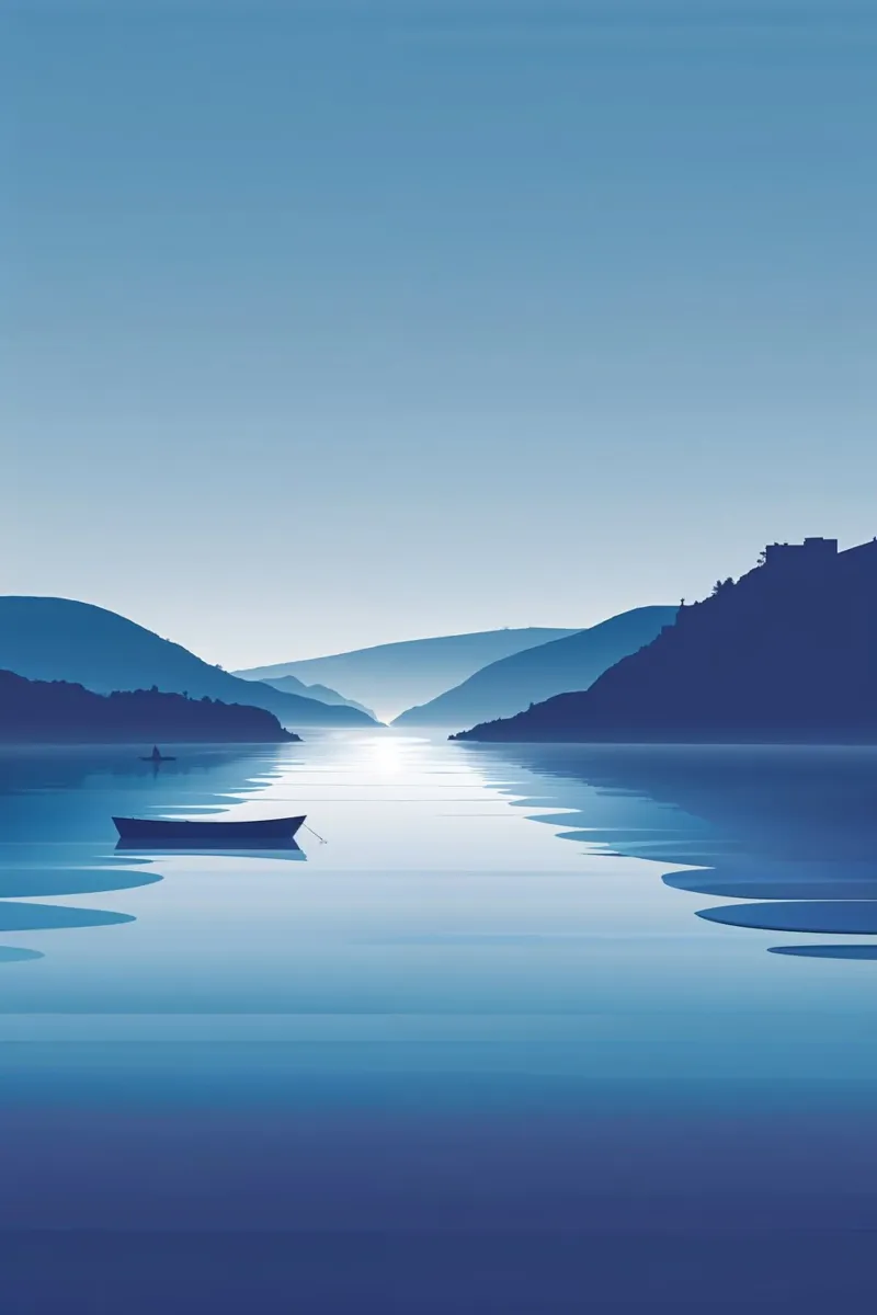 Serenity Over Assad Lake poster da AlbertKlee