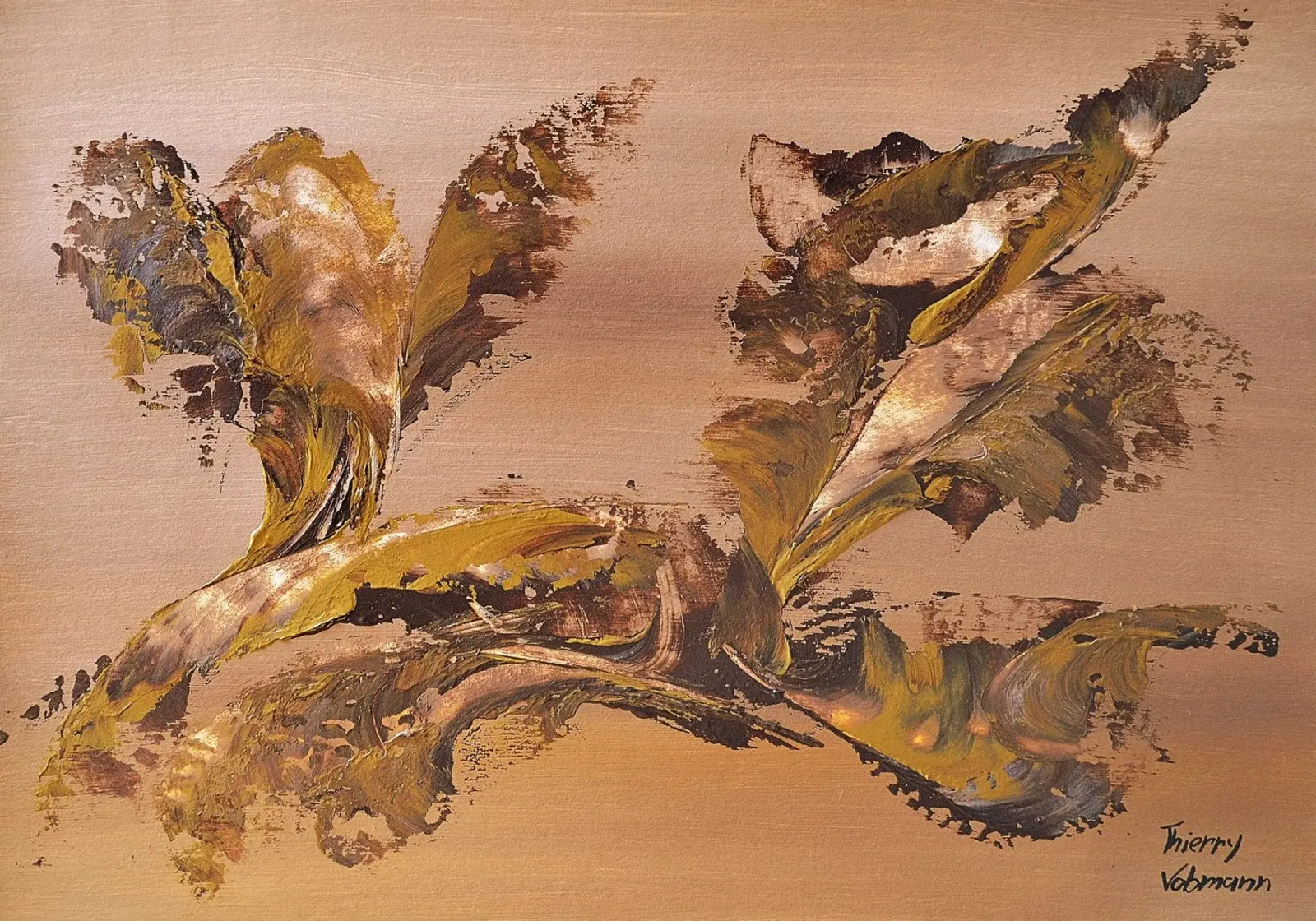 IDEAL GIFT 131 poster con telaio in legno da Thierry Vobmann Abstract painting