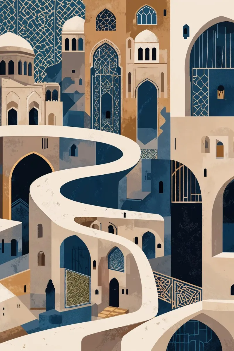 Eternal Pathways of Damascus alluminio dibond da AlbertKlee