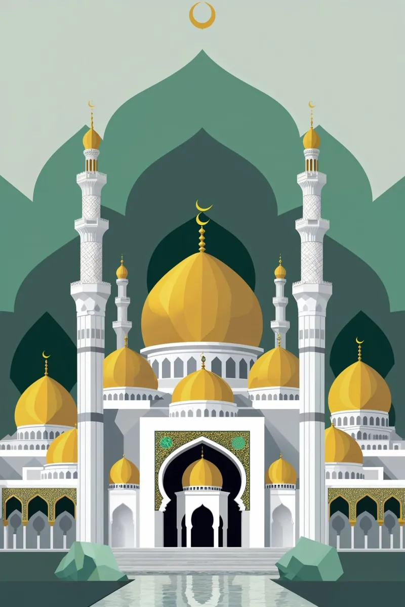 Architectural Grace of the Umayyad Mosque poster da AlbertKlee