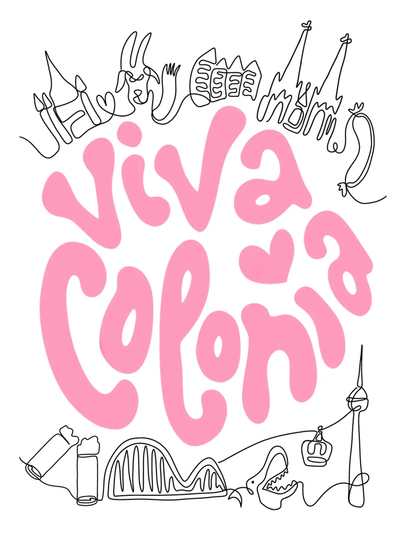Viva Colonia Skyline Köln Design poster da Orjenal Kölsch