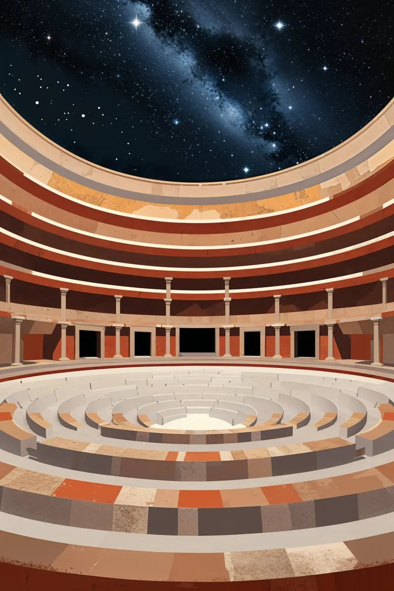Celestial View from the Roman Theater carta hahnemühle da AlbertKlee