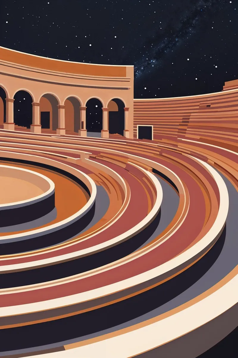 Architectural Symphony of Roman History poster con telaio in plastica da AlbertKlee