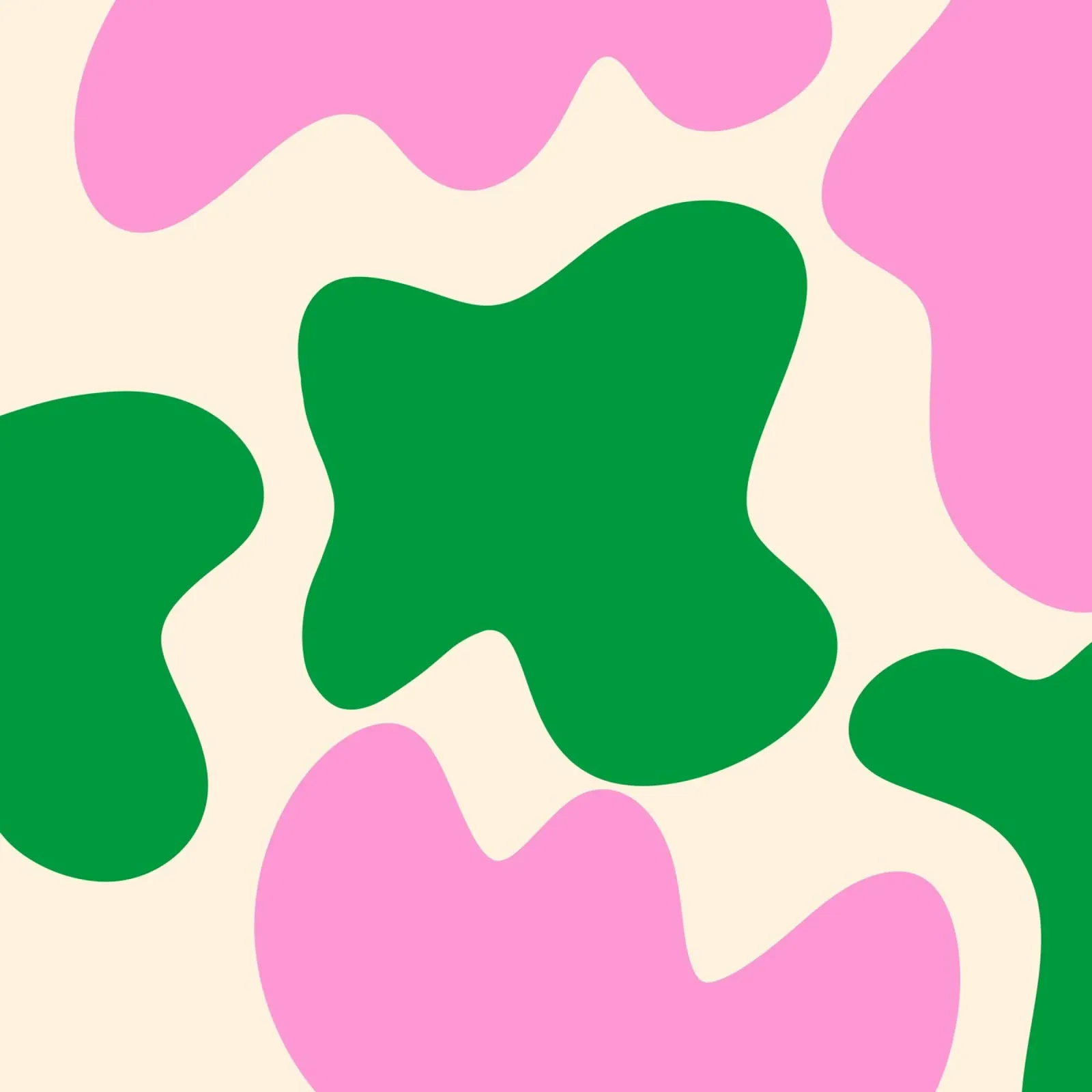 Forme astratte e moderne - rosa, verde, crema carta hahnemühle da Wackapacka