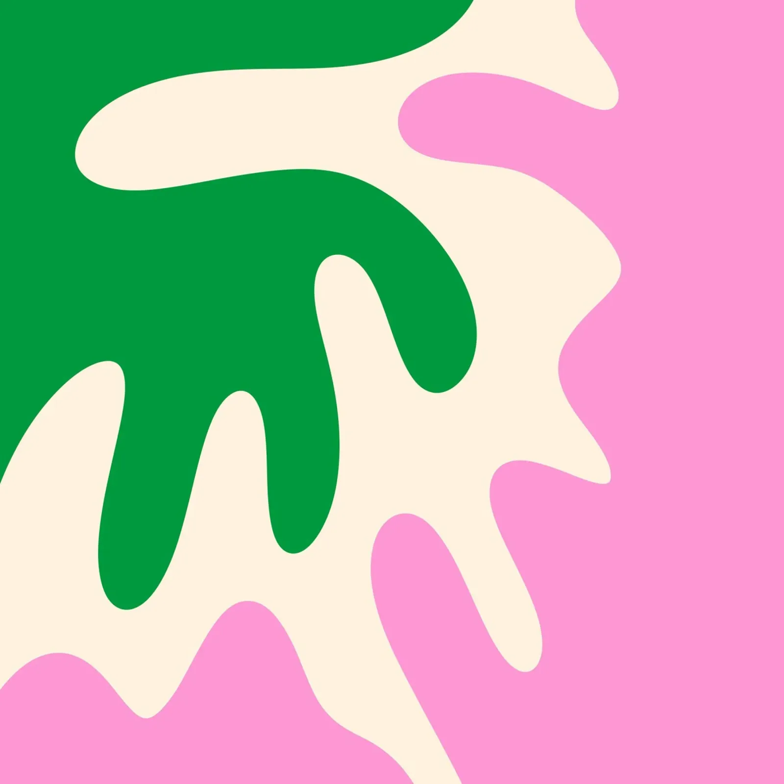 Forme astratte e moderne - rosa, verde, crema pellicola backlit da Wackapacka