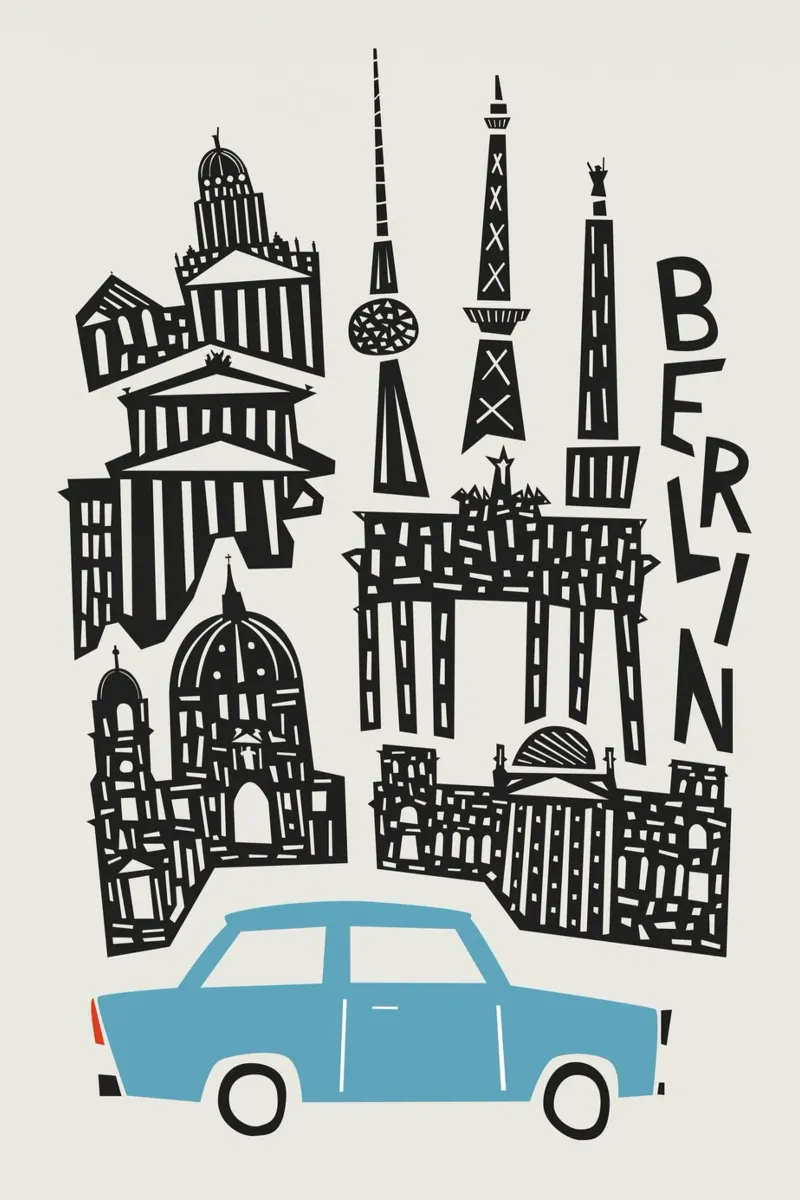 Stadtbild Berlin Poster von Fox & Velvet