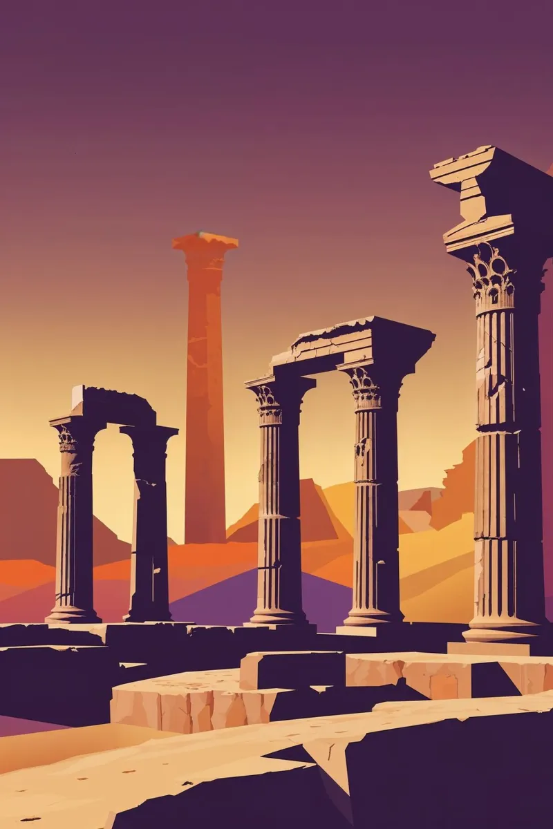 Timeless Beauty of Palmyra’s Stone Arches alluminio dibond da AlbertKlee