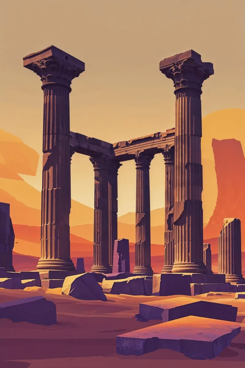 Resilient Pillars of Palmyra’s History plexiglass da AlbertKlee