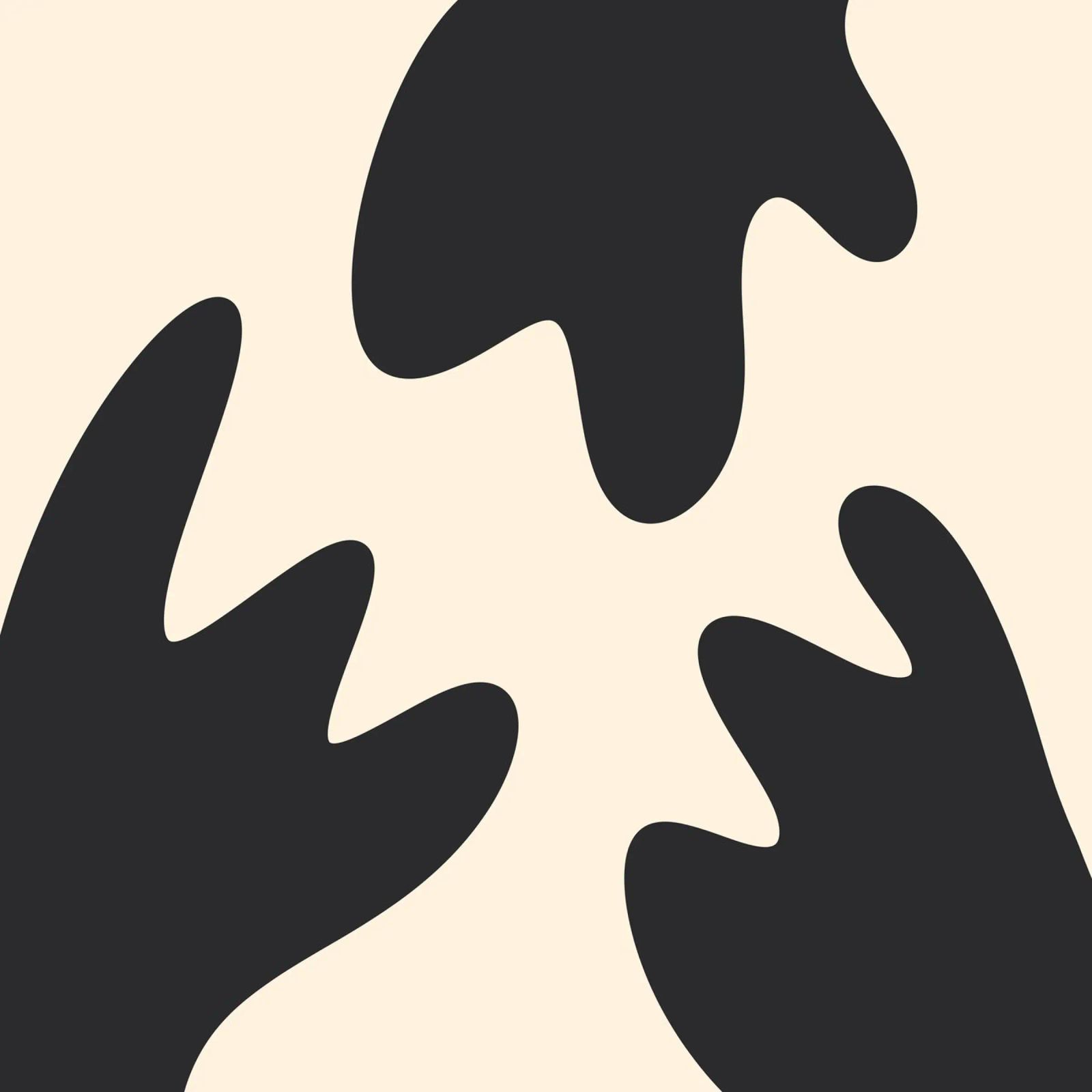 Abstract blobs - monochrome 2 poster by Wackapacka