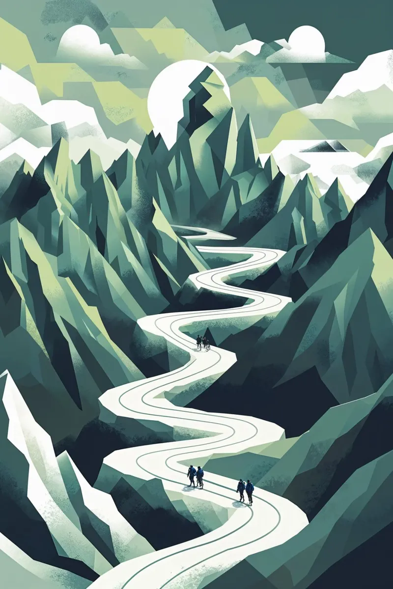 The Winding Paths of Annapurna carta hahnemühle da AlbertKlee