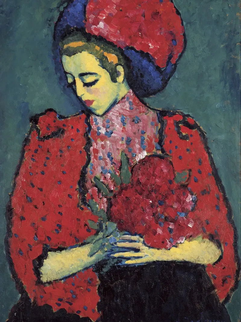 Alexej von Jawlensky - Giovane ragazza con peonie carta hahnemühle da Timeless Artworks