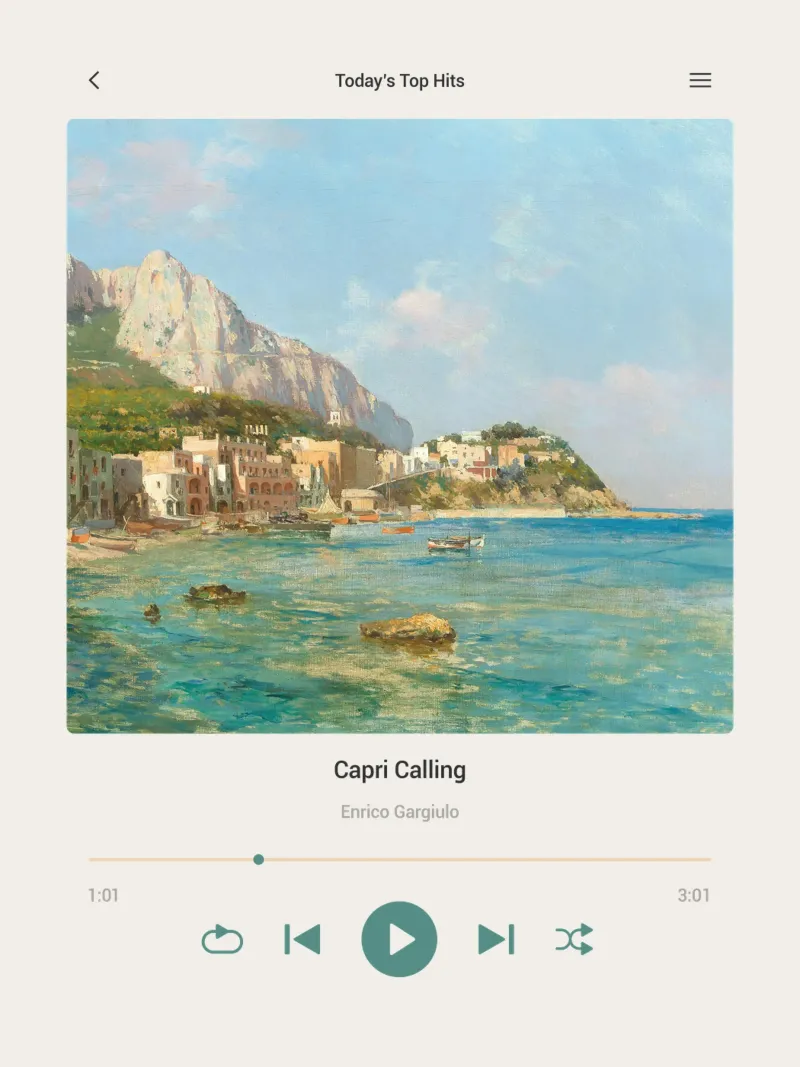 Capri Calling alluminio dibond da Vintagrafica