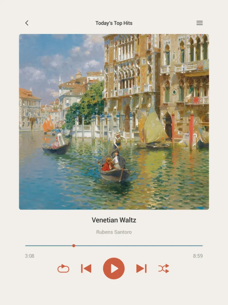 Valzer veneziano tela con Cornice a cassetta da Vintagrafica