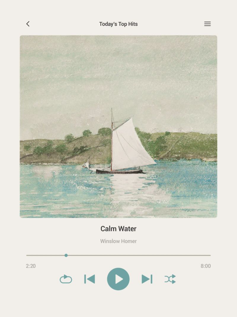 Calm Water Song Leinwand von Vintagrafica