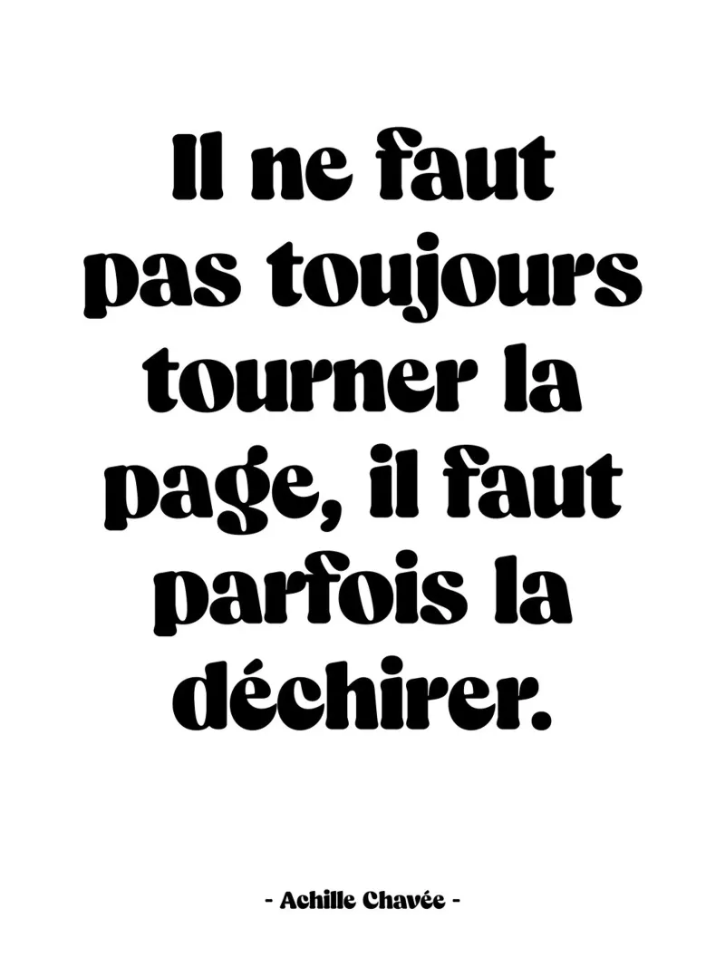 Quote "You can't always turn the page". poster by Wall of Words